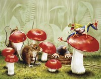 Mushroom Meeting Fine Art Print