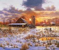 Snow Barn Fine Art Print