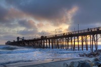 Sunset Through Oceanside Pier Fine Art Print
