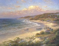 Moored on the Beach Fine Art Print