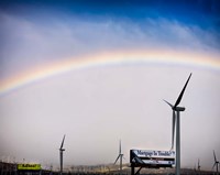 Rainbow and Windmills Fine Art Print
