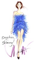 Sapphire Shimmy Fine Art Print