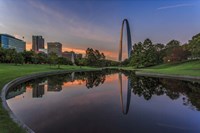 Gateway Arch Reflection Sunset Fine Art Print