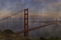 Golden Gate Bridge Rain Painterly Fine Art Print