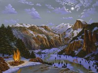 Miwok Indians At Yosemite Framed Print