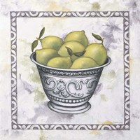 Limes In A Silver Bowl Fine Art Print