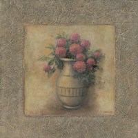Red Flowers In Vase Fine Art Print