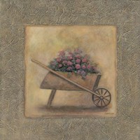 Flowers In A Wheelbarrow Fine Art Print
