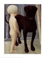 Child And Dog Fine Art Print