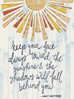 Sunny Day Words II Framed Print