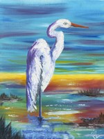 Yellow Heron I Fine Art Print