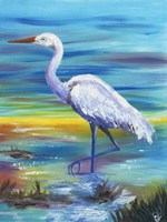 Yellow Heron II Fine Art Print