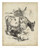 Pastoral Sketch I Fine Art Print