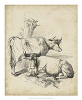 Pastoral Sketch III Fine Art Print