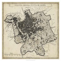 City Plan of Rome Fine Art Print