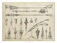 Arrow Schematic I Framed Print