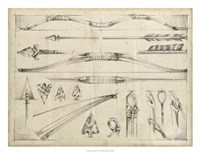 Arrow Schematic II Framed Print