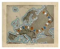 Relief Map of Europe Fine Art Print