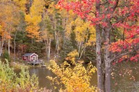 Boathouse In Autumn, Marquette, Michigan 12 Fine Art Print