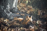 Autumn Leaves- Red Fox Fine Art Print