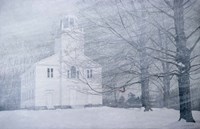Winter  Church Yard Fine Art Print