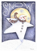 Snow Man Primative Fine Art Print