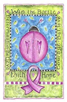 Breast Cancer Awareness: Courage Ladybug Fine Art Print