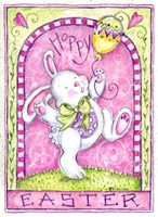 Easter Bunny with Balloon Fine Art Print