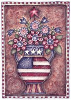 Patriotic Flower Arrangement Fine Art Print
