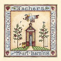 Teachers Are The Heart Of Learning Fine Art Print