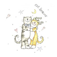 Cat Lovers 3 Color Fine Art Print