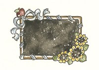 Chalkboard With Ribbon Fine Art Print