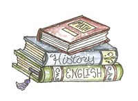 School Books Fine Art Print