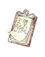 School Clip Board Fine Art Print