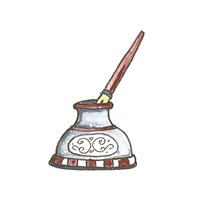 School Inkwell Fine Art Print