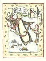Jingle Bells Penguin Fine Art Print