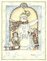 Let It Snow Penguins Fine Art Print