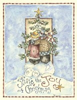 Share The Joy Of Christmas Penguins Fine Art Print