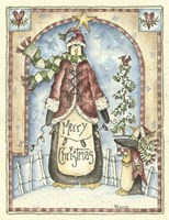 Little Penguin Holding Tree Fine Art Print