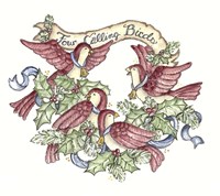 Four Calling Birds Fine Art Print