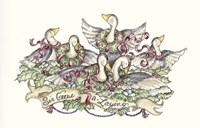 Six Geese A Laying Fine Art Print