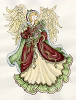 Angel With Roses Fine Art Print