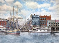Detroit Water Front 1896 Fine Art Print