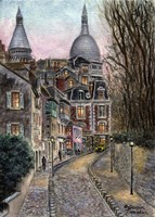 Monmartre Rue de l' Abreuvoir from Placed Dalida Fine Art Print