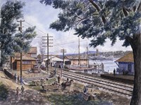 Steam Along Hudson Fine Art Print