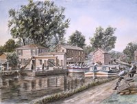 Weigh Locks On Penn Canal Fine Art Print