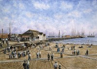 Mcfadden Wharf, CA, c.1900 Fine Art Print