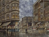 Dinner Hour, San Francisco, Ellis & Market St. Fine Art Print