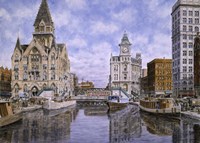 Dewitt Clinton Square, c.1907, Syracuse Ny Fine Art Print