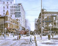Los Angeles,  5Th And Hill Fine Art Print